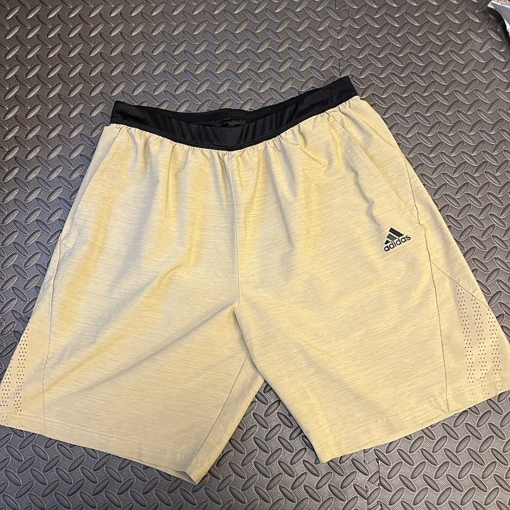 Men’s tan athletic shorts
